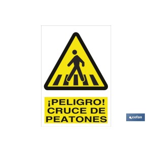 Peligro cruce de peatones