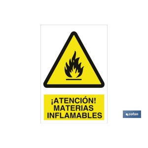 ¡Atención! materias inflamables