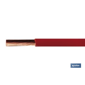 Rollo Cable Eléctrico de 100 m | H07V-K | Sección 1 x 1,5 mm2 | Color rojo