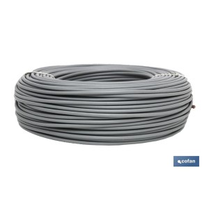 Rollo Cable Eléctrico H07V-K de 100 m | Sección de cable de varias medidas | Color: Gris