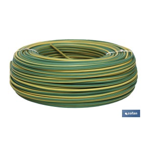 Rollo Cable Eléctrico de 100 m H07V-K | Sección de cable en varias medidas | Color: Verde