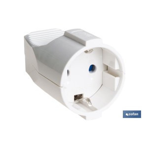 Base móvil enchufe bipolar | Color blanco | 16 A - 250 V