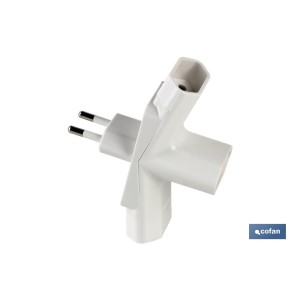 Adaptador Multivía Triple | Tipo Espiga | 3 vías | 10 A - 250 V