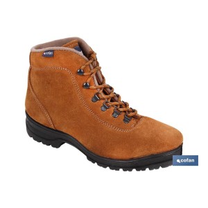 Bota Trekking | Piel de Serraje | Modelo Nijar | Color Camel | Suela Antideslizante