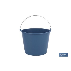 Cubo de Polipropileno | Con Asa de Metal | Capacidad 6 L | Color Azul | Cubo Multiusos para el Hogar