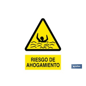 Riesgo de ahogamiento. El diseño de la señal puede variar, pero en ningún caso se variará el significado de la misma.