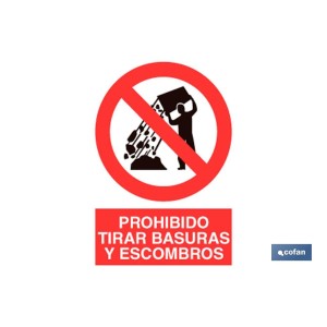 Prohibido tirar basuras y escombros