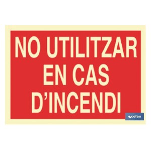 No utilitzar en cas d\"incendi