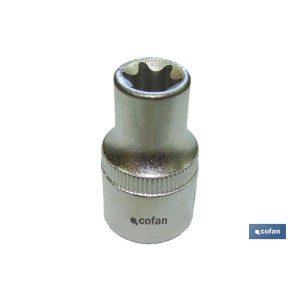 Llave de vaso torx hembra de 1/4 | Fabricada en acero al cromo vanadio | Medida de la llave: E-11