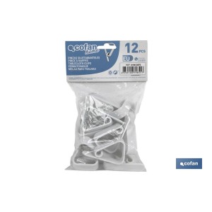 Pack de 12 Pinzas para sujetar manteles | Fabricadas en PVC blanco | Clips sujetamanteles flexibles y resistentes