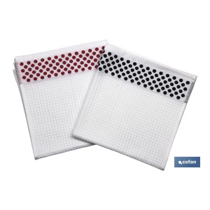 Pack de 2 paños de cocina | Medida 50 x 50 cm | Color blanco | Modelo Mencía