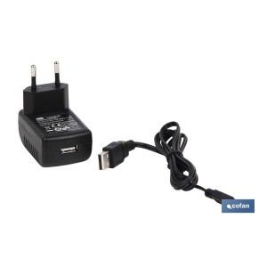 Cargador de Batería para Atornillador Cofan | Potencia 3,6 V | Potencia máxima 5,5 V | Cable USB - micro USB