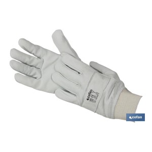 Guantes ajustables de piel flor reforzados | Excelente sujeción y protección | Cómodos y resistentes | Para múltiples tareas