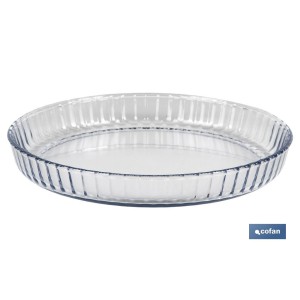 Fuente redonda de borosilicato Modelo Baritina I Capacidad 1600 ml | Medidas 27,7 x 3,5 cm | Peso 900 g