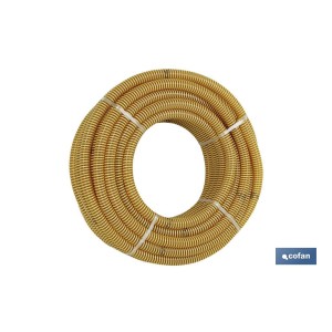 Rollo de tubo en espiral | Color amarillo | Fabricado en PVC Plastificado