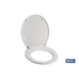 Tapa WC | Medidas 40.4 x 35.6 cm | Fabricada en Polipropileno Blanco