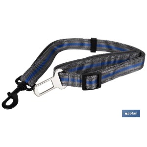 Cinturón de Seguridad de Coche para Perros | Medidas: 114 x 2,4 cm | Fabricado en Poliéster y Metal