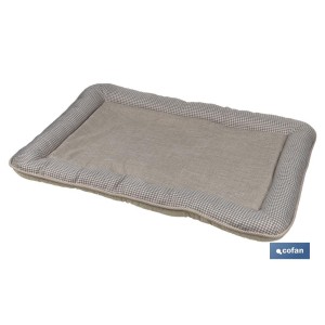 Cama Acolchada para Mascotas | Color Beige | Medidas: 86 x 57 x 7 cm