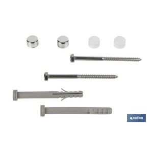 Set de 2 piezas de Taco Largo Inox | Para Sanitario de WC | Medida: Ø 6 x 80 mm de longitud