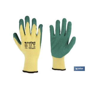 Guantes de tela y palma de látex | Adherencia correcta y resistentes | Ideales para trabajos manuales | Cómodos y adaptables