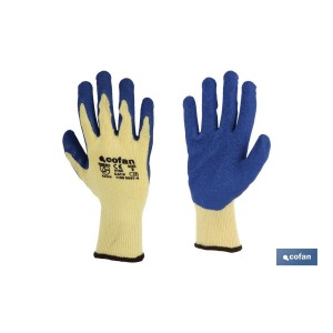 Guantes de tela y palma de látex | Adherencia correcta y resistentes | Ideales para trabajos manuales | Cómodos y adaptables