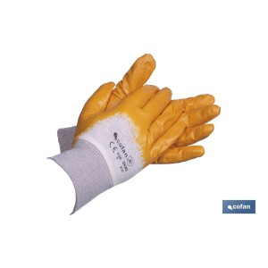 Guantes de nitrilo amarillos | Revestimiento impermeable y no absorbente | Larga duración y resistentes