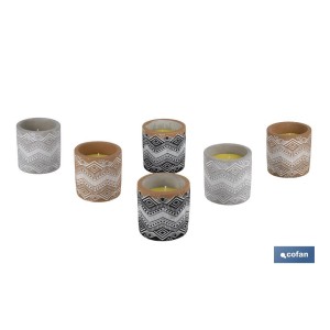 Velas Aromáticas de Citronela con aroma cítrico en recipiente decorativo | Duración de 35 horas