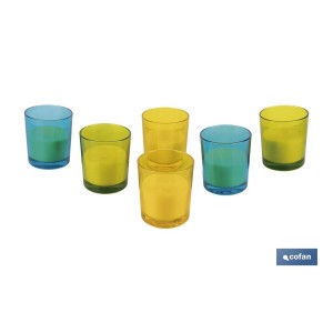 Velas Aromáticas de Citronela en Vasos de Colores | Protección Duradera durante 30 horas