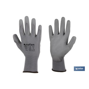 Guantes 100 % de poliéster | Impregnados para mayor seguridad | Flexibles | Protección y confort | Sin costuras