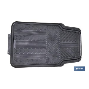 Alfombrillas de PVC universales para coche | Set de 4 alfombras | Antideslizantes y ajustables