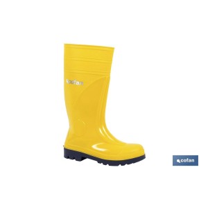 Bota de Agua| Seguridad S5 | Color Amarillo | Fabricada en PVC | Puntera y Plantilla de Acero