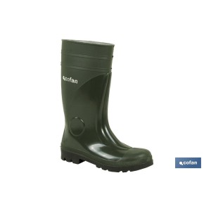 Bota de Agua | Color Verde | Seguridad S5 | Fabricada en PVC | Puntera y Plantilla de Acero