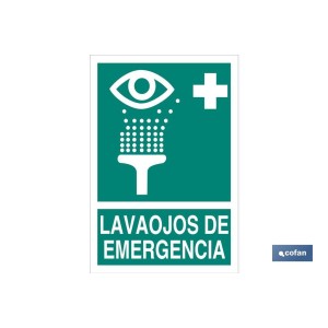 Lavaojos de Emergencia Pictograma + Texto