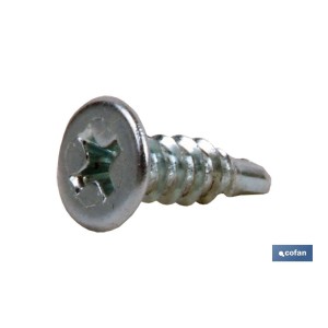 Tornillo autotaladrante cabeza extraplana Phillips Zincado