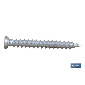 Tornillo Cabeza Plana Torx Anclaje Especial Hormigón. ZINCADO BLANCO SIN CROMO 6