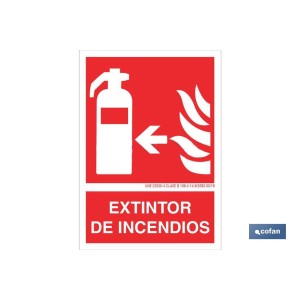 Extintor de incendios Pictograma + Texto