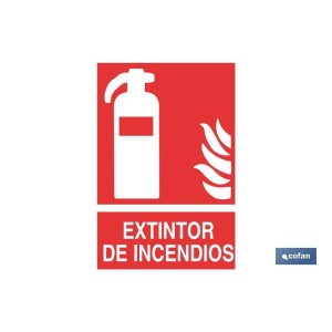 Extintor de incendios Pictograma + Texto